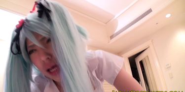 Japanese Cosplay Babe Riding Black Cock Japanese Cosplay Babe Riding Black Cock
