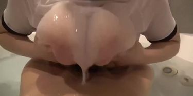 375px x 187px - Wet Paizuri (Tits fuck) and cum under her white wet clothes TNAFlix Porn  Videos